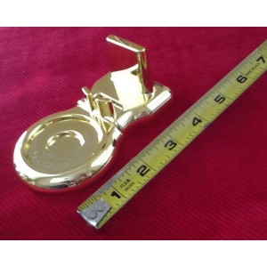 3pc Bard&apos;s Gold Color Cup & Saucer Display Stand Beautiful Elegant Great Quality   123268646148